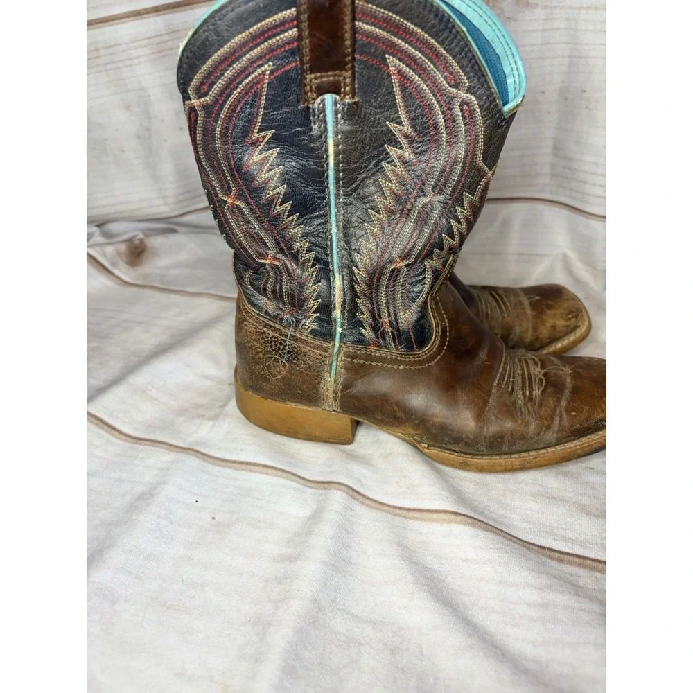 Ariat Youth 1.5 Brown‎ Western Boots Girls Boys Leather